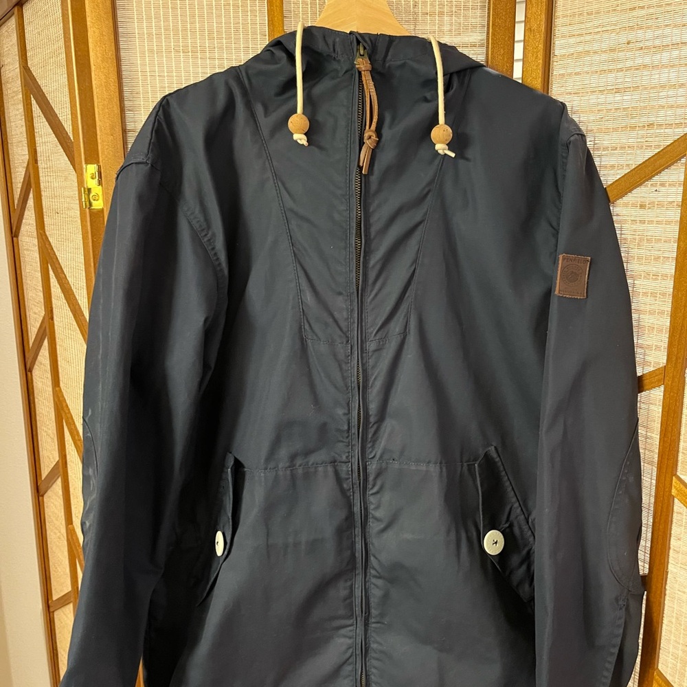 Penfield Navy Hooded Windbreaker